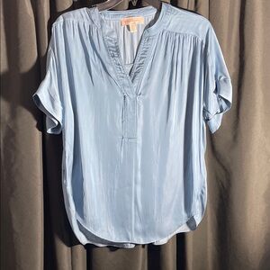 Philosophy Blue/Grey Blouse- Oversized